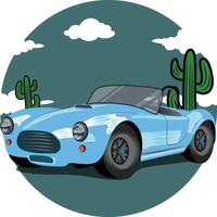 a classic car in vector illustration design 14