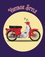 a classic motorcycle in vector illustration design