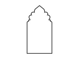 Arabic Islamic  arch window and doors  symbol isolated vector