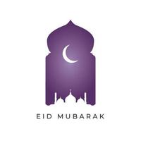 eid mubarak badges vector