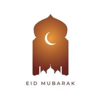 eid mubarak badges vector