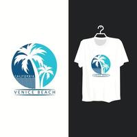 diseño de camiseta de playa de Venecia. vector