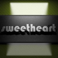 sweetheart word of iron on carbon photo