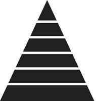 pyramid chart icon. pyramid chart sign. vector