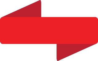red ribbon banner on white background. red empty retro ribbon banner. vector