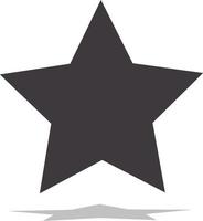 star icon. star symbol. star with shadow symbol. vector