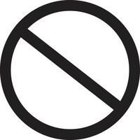 señal de prohibición. estilo plano icono de prohibición. vector