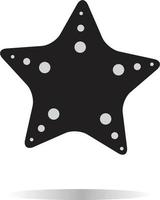 icono de estrella de mar sobre fondo blanco. signo de estrella de mar. vector
