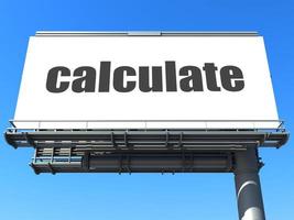 calculate word on billboard photo