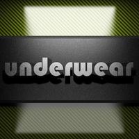 underwear word of iron on carbon photo