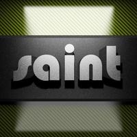 saint word of iron on carbon photo