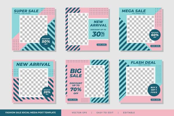 Sale web banner for social media Post Design Template Vector