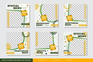 Food Culinary Post promotion template Vector