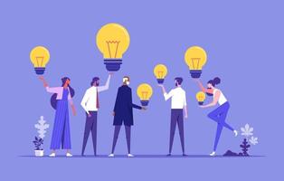 People have idea, good idea sharing, sharing knowledge collaboration, business idea generating, characters sharing ideas vector illustration, creative ideas sharing, person teamwork with solution