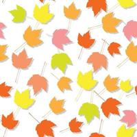 seamless pattern colorful maple leaf background wallpaper vector