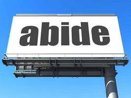 abide word on billboard photo