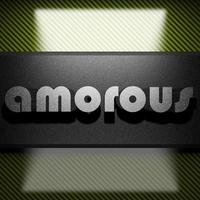 amorous word of iron on carbon photo