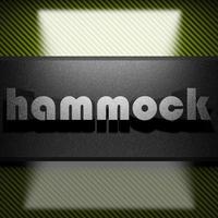 hammock word of iron on carbon photo