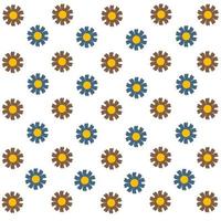 Seamless floral pattern background. Cute floral pattern on a white background vector