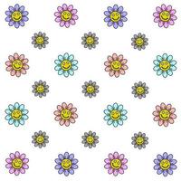 Seamless floral pattern background. Cute floral pattern on a white background vector