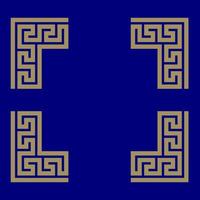 Chinese style border vector with gold color