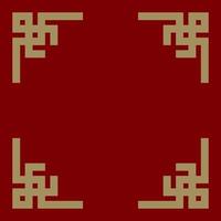 Chinese style border vector with gold color