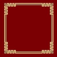 Chinese style border vector with gold color