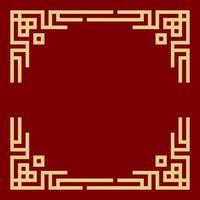 Chinese style border vector with gold color