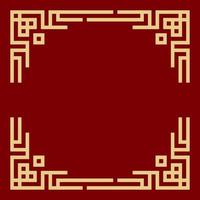 Chinese style border vector with gold color