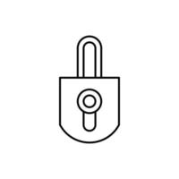 Lock vector icon with white background