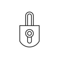 Lock vector icon with white background