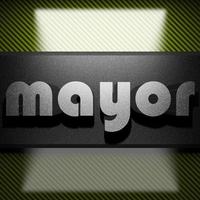 mayor word of iron on carbon photo