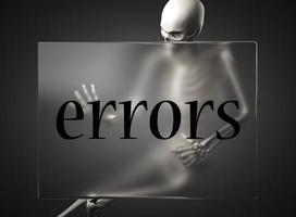 errors word on glass and skeleton photo