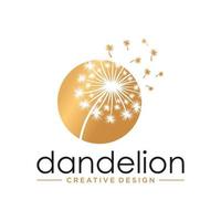 Dandelion Flower Logo Icon Design Template vector