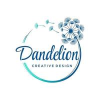 Dandelion Flower Logo Icon Design Template vector