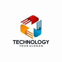 Abstract technology logo template vector icon