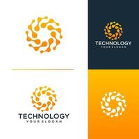 icono de vector de plantilla de logotipo de tecnología abstracta