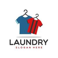 plantilla de vector de diseño de logotipo de lavandería, emblema, diseño de concepto, símbolo creativo, icono