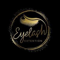 Eyelash extension logo design vector illustration