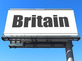Britain word on billboard photo