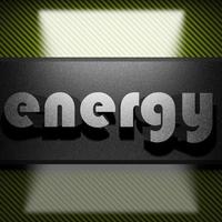 energy word of iron on carbon photo