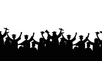 Graduation hats background with mortar boards vector