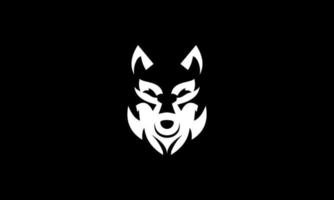 diseño de vector de logotipo de cara de lobo