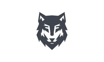 diseño de vector de logotipo de cara de lobo