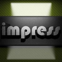 impress word of iron on carbon photo