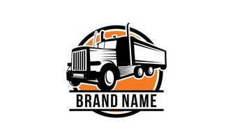 Trucking company logo. Emblem logo concept vector