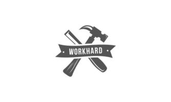 Carpentry workshop and woodwork logo vector