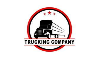 Trucking company logo. Emblem logo concept vector