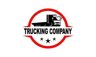 Trucking company logo. Emblem logo concept vector