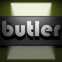 butler word of iron on carbon photo